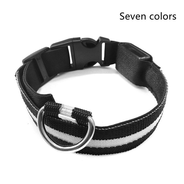 Adjustable Nylon LED Collar for Dogs and Cats - Safety and Glow in Every Step!" 🚶‍♀️🐾