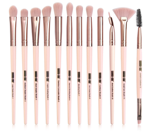 Makeup Brush Set for Flawless Beauty, 12- Piece Set.