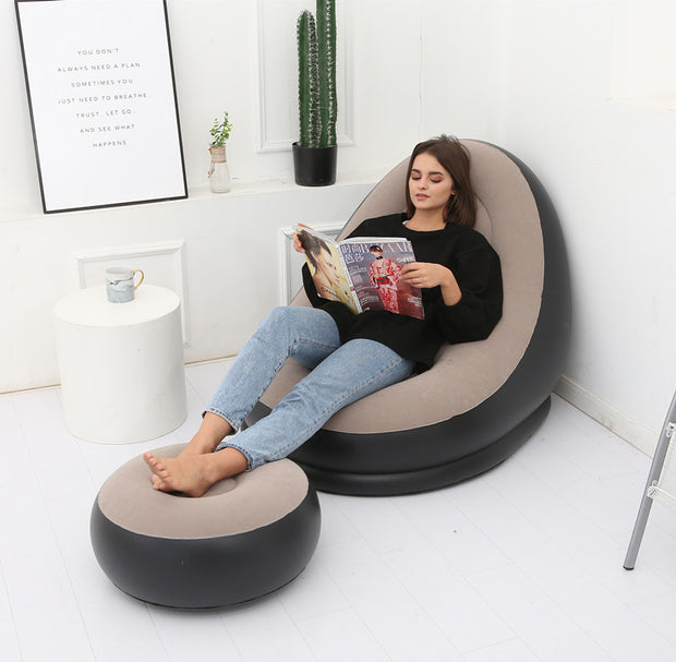 Inflatable Folding Sofa and ottoman  -  "Anytime, Anywhere! 🌍🛋️"