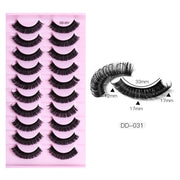 Magic of DD Russian Large Roll Grafting Lashes - 10 Pairs for Ultimate Eyelash Enchantment!" 👀🌈