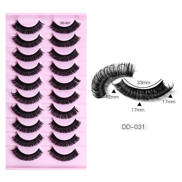 Magic of DD Russian Large Roll Grafting Lashes - 10 Pairs for Ultimate Eyelash Enchantment!" 👀🌈