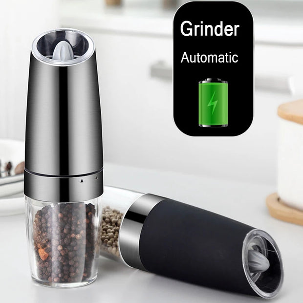 Electric Gravity Pepper Grinder Salt Grinder  Adjustable Coarseness