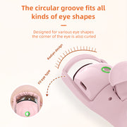 Electric Eyelash Curler, 3 Temperature Control Memory - Rechargeable, Compact Heating Eyelash Curler