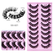 Magic of DD Russian Large Roll Grafting Lashes - 10 Pairs for Ultimate Eyelash Enchantment!" 👀🌈