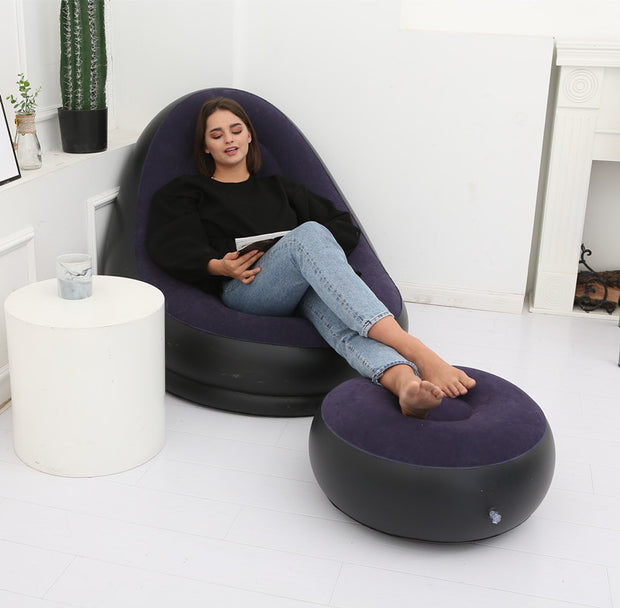 Inflatable Folding Sofa and ottoman  -  "Anytime, Anywhere! 🌍🛋️"