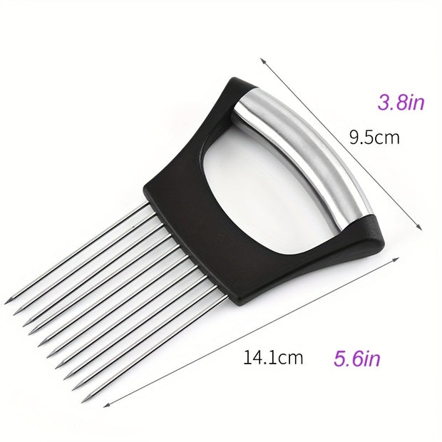 Stainless Steel Onion Holder Slicer, Lemon Holder Slicer, Slicer Holder For Steak Tendons.