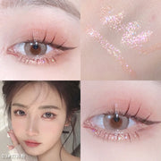 Diamond Glitter Eyeshadow Liner – Long-Lasting Matte Pink & Silkworm Champagne Gold Elegance! ✨✨"