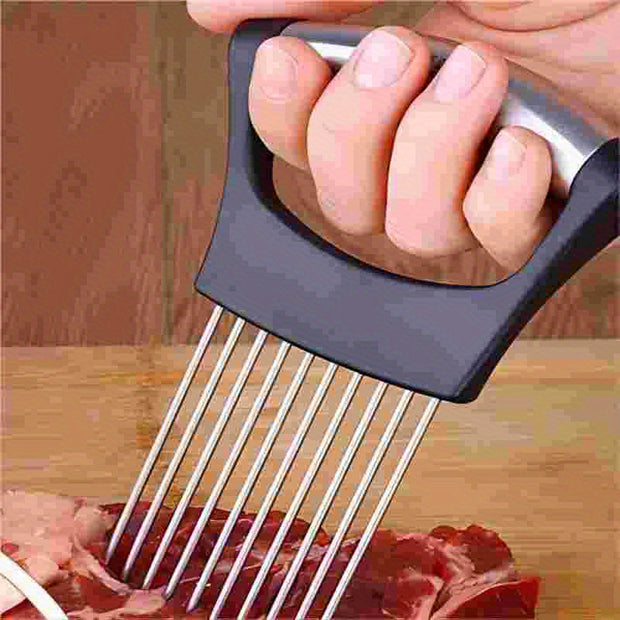 Stainless Steel Onion Holder Slicer, Lemon Holder Slicer, Slicer Holder For Steak Tendons.