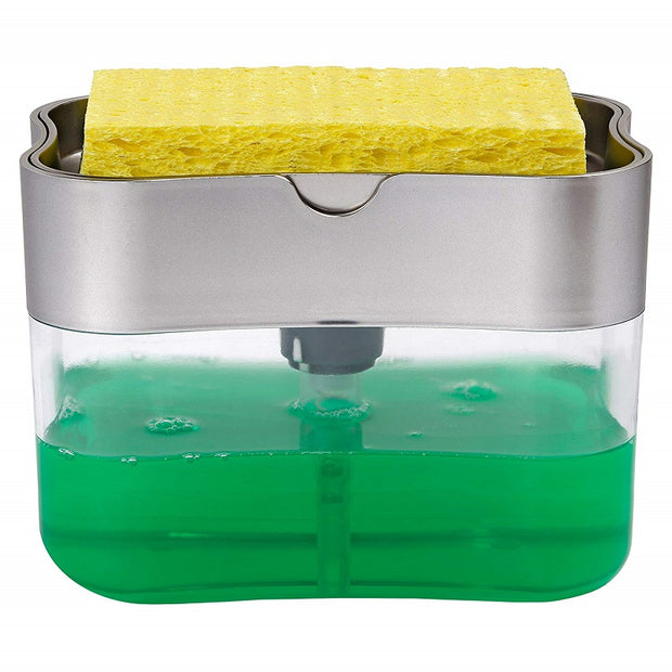 Multifunction Soap Dispenser and Sponge Caddy for Kitchen Efficiency!" 🧼🍽️