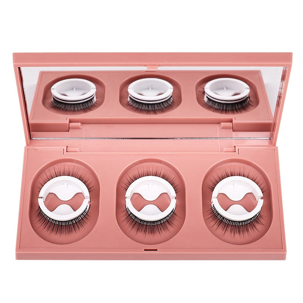 False Eyelashes Warm Gel Free Self-Adhesive - 3 Pair Suit in Pure Manual Natural Exquisite Boxed Perfection"