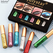 Colourful glitter liquid Extra Fine eyeliner  - 6 Piece Set.