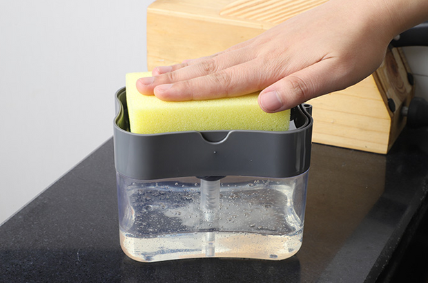 Multifunction Soap Dispenser and Sponge Caddy for Kitchen Efficiency!" 🧼🍽️