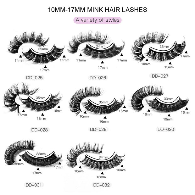 Magic of DD Russian Large Roll Grafting Lashes - 10 Pairs for Ultimate Eyelash Enchantment!" 👀🌈