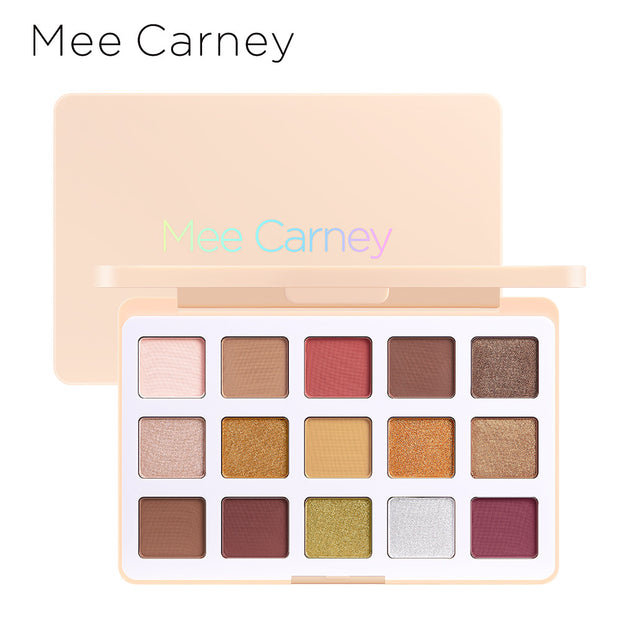 Mee Carney 15 Color Eyeshadow Palette Pearlescent Glitter Matte Eyeshadow Palette MC08