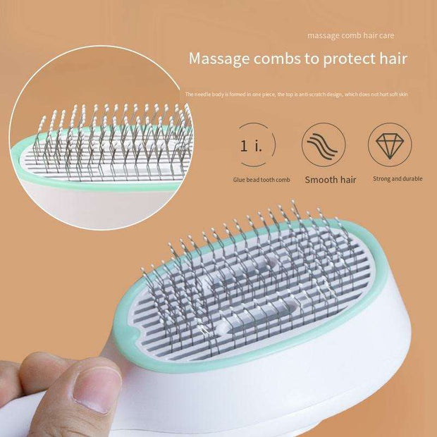 Hygienic Pet Pampering: UVC-Sterilised Hair Remover Brush with Self-Cleaning Feature.