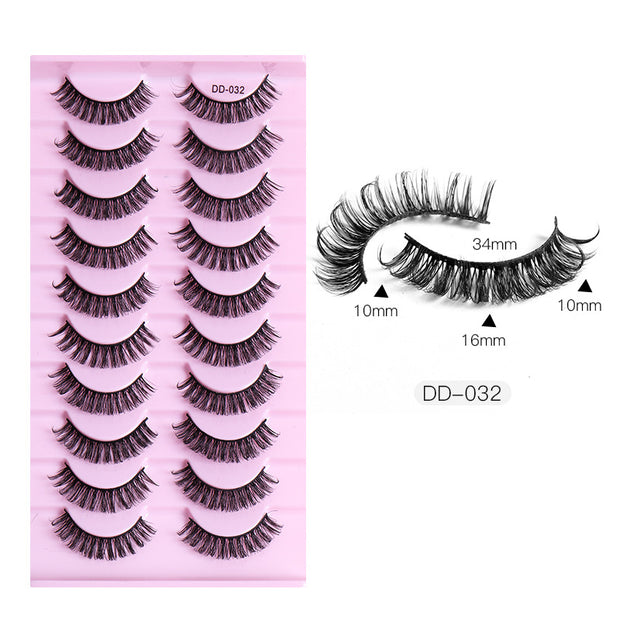 Magic of DD Russian Large Roll Grafting Lashes - 10 Pairs for Ultimate Eyelash Enchantment!" 👀🌈