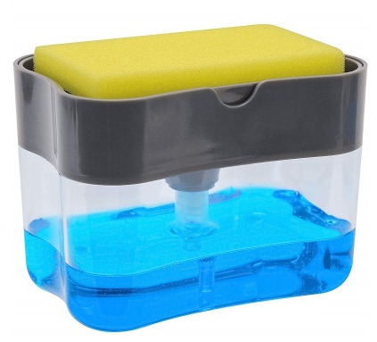 Multifunction Soap Dispenser and Sponge Caddy for Kitchen Efficiency!" 🧼🍽️