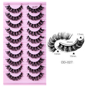 Magic of DD Russian Large Roll Grafting Lashes - 10 Pairs for Ultimate Eyelash Enchantment!" 👀🌈