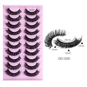 Magic of DD Russian Large Roll Grafting Lashes - 10 Pairs for Ultimate Eyelash Enchantment!" 👀🌈