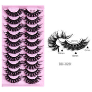 Magic of DD Russian Large Roll Grafting Lashes - 10 Pairs for Ultimate Eyelash Enchantment!" 👀🌈