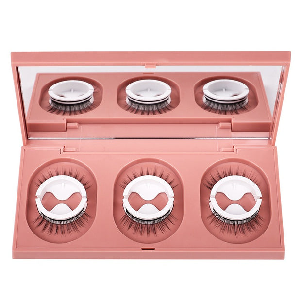 False Eyelashes Warm Gel Free Self-Adhesive - 3 Pair Suit in Pure Manual Natural Exquisite Boxed Perfection"