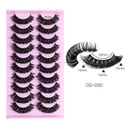 Magic of DD Russian Large Roll Grafting Lashes - 10 Pairs for Ultimate Eyelash Enchantment!" 👀🌈