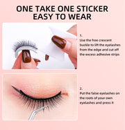 False Eyelashes Warm Gel Free Self-Adhesive - 3 Pair Suit in Pure Manual Natural Exquisite Boxed Perfection"