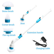 Electric Spin Scrubber, Turbo Scrub Cleaning Brush Cordless Chargeable.