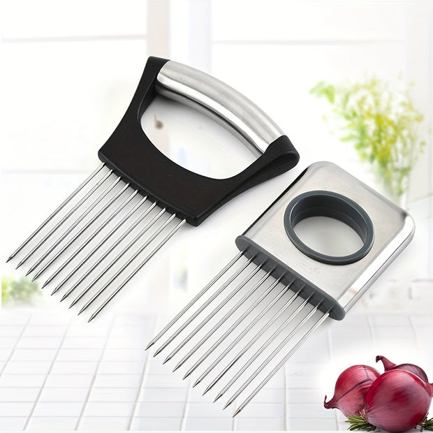 Stainless Steel Onion Holder Slicer, Lemon Holder Slicer, Slicer Holder For Steak Tendons.