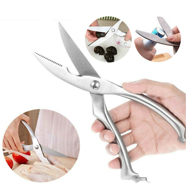 Chef Scissor, Kitchen Shears Stainless Steel Poultry Fish Chicken Bone Scissor.