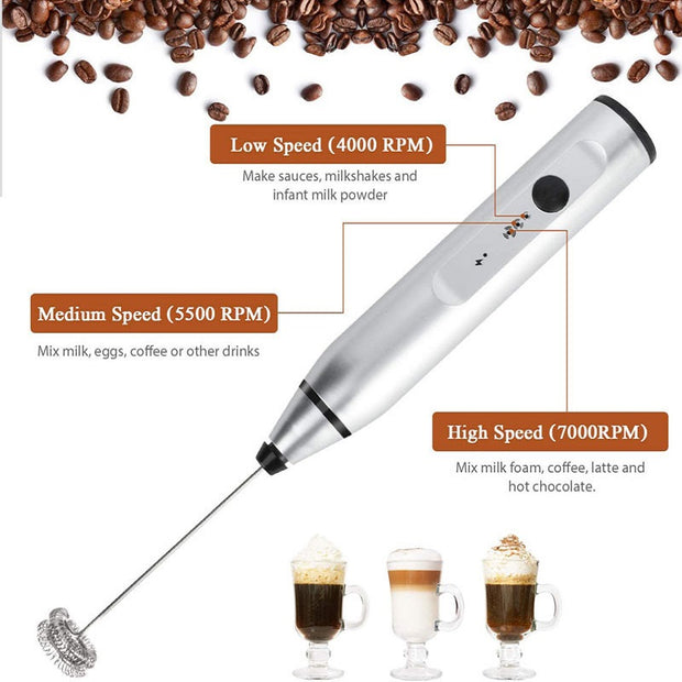 Electric Elegance with Our USB Charging Milk Frother and Coffee Mixer!" 🥚🔥